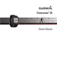 Garmin Forerunner 35 manual. Camera Instructions.